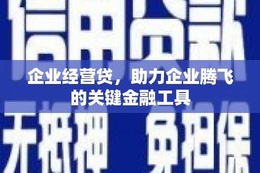 屏山企业经营贷，助力企业腾飞的关键金融工具