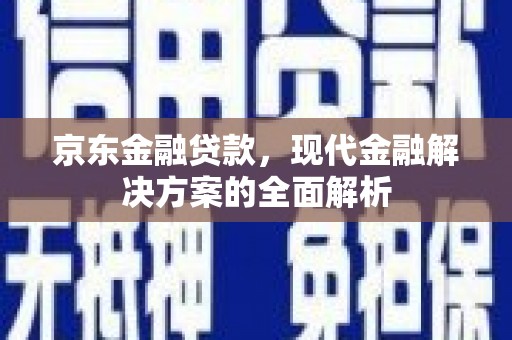 屏山京东金融贷款，现代金融解决方案的全面解析