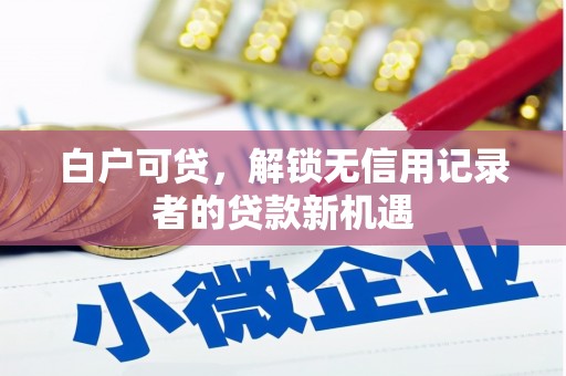 屏山白户可贷，解锁无信用记录者的贷款新机遇