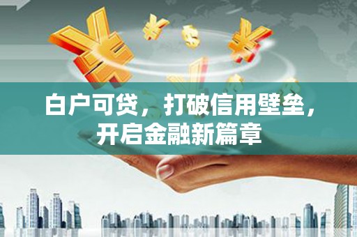 屏山白户可贷，打破信用壁垒，开启金融新篇章
