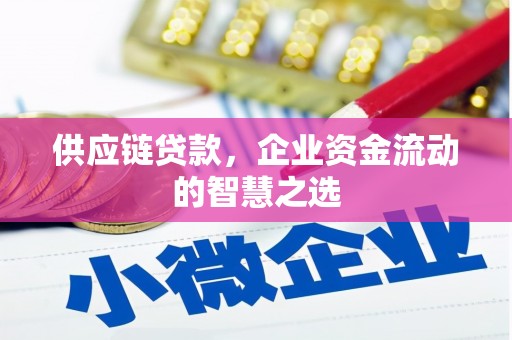 屏山供应链贷款，企业资金流动的智慧之选