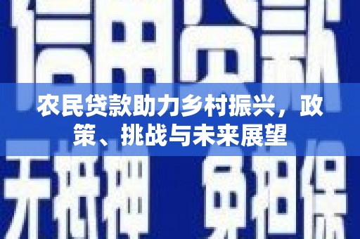 屏山农民贷款助力乡村振兴，政策、挑战与未来展望