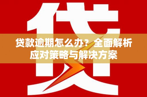 屏山贷款逾期怎么办？全面解析应对策略与解决方案
