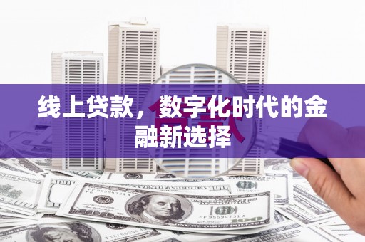 屏山线上贷款，数字化时代的金融新选择