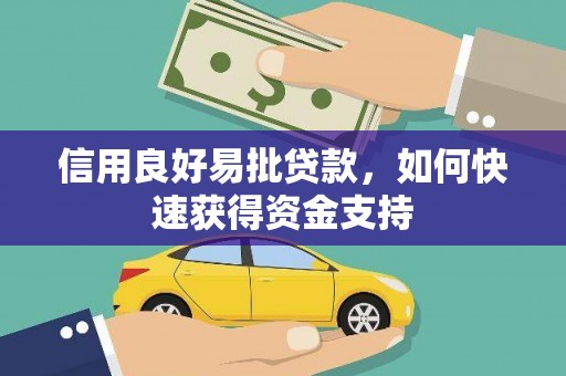 屏山信用良好易批贷款，如何快速获得资金支持